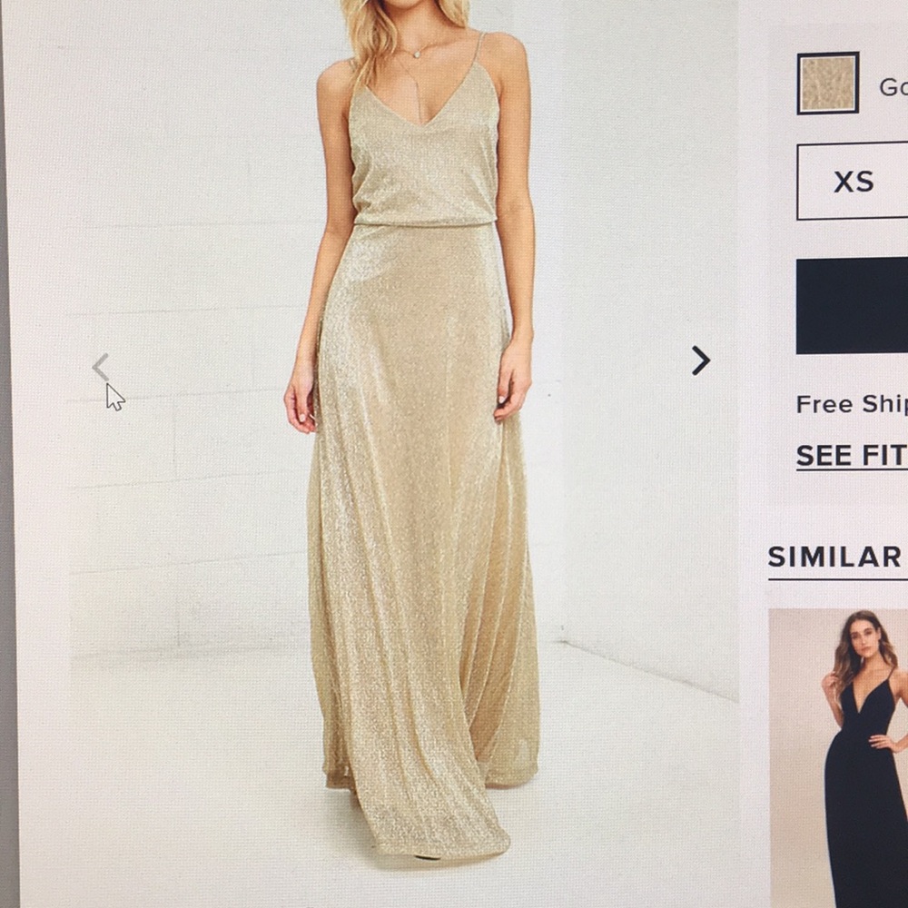 Gold long dress